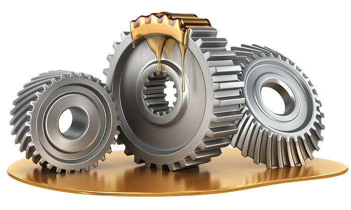 Gears lubricated with POWEROIL